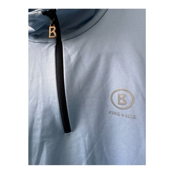 Bogner Fire + Ice Powder Blue Mid Layer Half Zip Size Medium - Picture 5 of 5